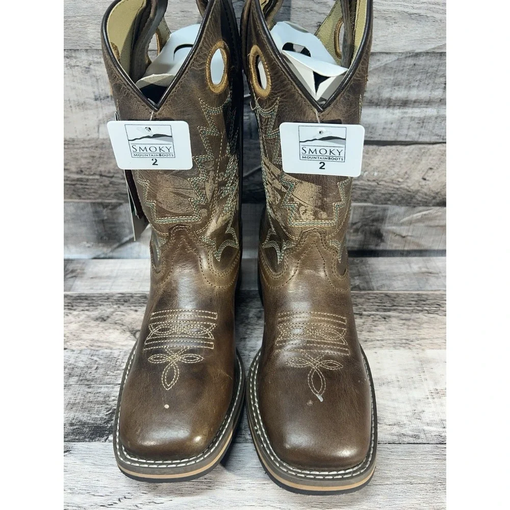 Smoky Mountain Kids Jesse Sq Toe Boots Size‎ 2
